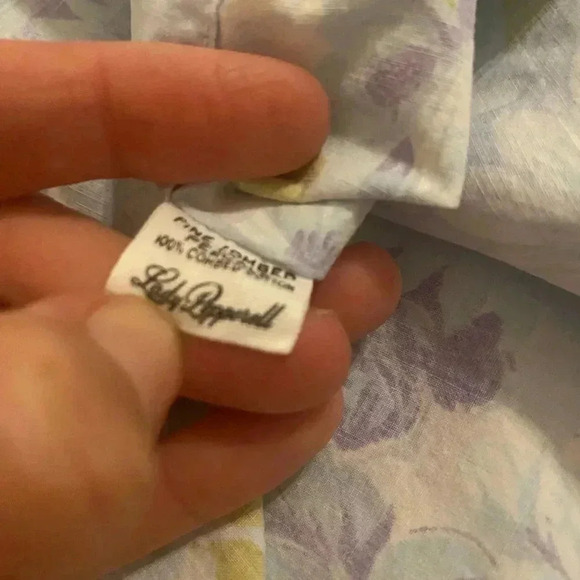 Lady Pepperell Vintage Purple Floral Flat Sheet - Picture 5 of 5